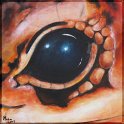 Augenblick eines Moco-Skinks Acryl auf Leinwand;
30 x 30 cm